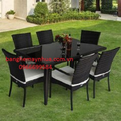 Bộ bàn ghế mây nhựa TT15 Bộ bàn ghế mây nhựa TT15