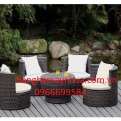 Bộ bàn ghế mây nhựa TT52 Bộ bàn ghế mây nhựa TT52