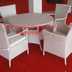 Bộ bàn ghế mây nhựa TT59 Bộ bàn ghế mây nhựa TT59