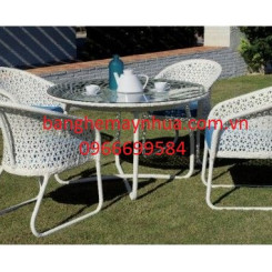 Bộ bàn ghế mây nhựa TT60 Bộ bàn ghế mây nhựa TT60