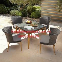 Bộ bàn ghế mây nhựa TT70 Bộ bàn ghế mây nhựa TT70