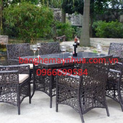 Bộ bàn ghế mây nhựa TT71 Bộ bàn ghế mây nhựa TT71