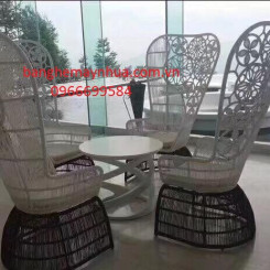 Bộ bàn ghế mây nhựa TT83 Bộ bàn ghế mây nhựa TT83