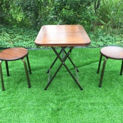 Bộ bàn ghế gỗ cafe mini