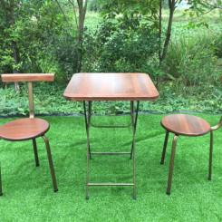 Bộ bàn ghế gỗ cafe mini Bộ bàn ghế gỗ cafe mini