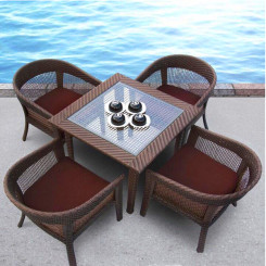 Bộ bàn ghế mây nhựa TT02 Bộ bàn ghế mây nhựa TT02