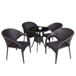 Bộ bàn ghế mây nhựa TT06 Bộ bàn ghế mây nhựa TT06