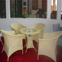 Bộ bàn ghế mây nhựa TT14 Bộ bàn ghế mây nhựa TT14