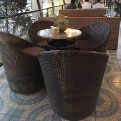 Bộ bàn ghế mây nhựa TT15 Bộ bàn ghế mây nhựa TT15