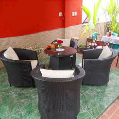 Bộ bàn ghế mây nhựa TT43 Bộ bàn ghế mây nhựa TT43