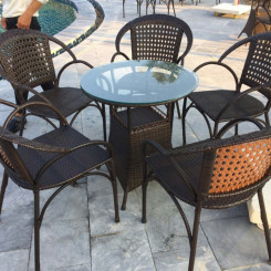 Bộ bàn ghế mây nhựa TT52 Bộ bàn ghế mây nhựa TT52