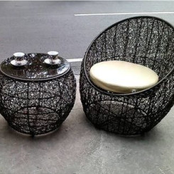 Bộ bàn ghế mây nhựa TT52 Bộ bàn ghế mây nhựa TT52