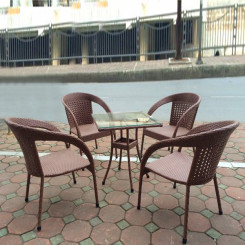 Bộ bàn ghế mây nhựa TT67 Bộ bàn ghế mây nhựa TT67