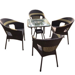 Bộ bàn ghế mây nhựa TT68 Bộ bàn ghế mây nhựa TT68