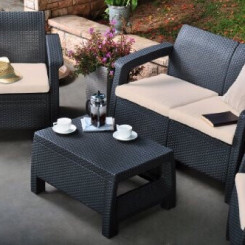 Bộ bàn ghế Sofa mây nhựa TT04 Bộ bàn ghế Sofa mây nhựa TT04