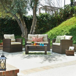 Bộ bàn ghế Sofa mây nhựa TT21 Bộ bàn ghế Sofa mây nhựa TT21