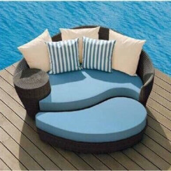 Giường bể bơi mây nhựa TT03 Giường bể bơi mây nhựa TT03