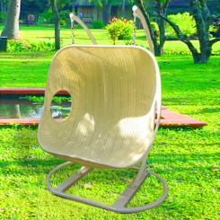 Xích đu mây nhựa đôi đan kín vuông Xích đu mây nhựa đôi đan kín vuông