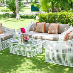 Bộ bàn ghế Sofa mây nhựa TT48 Bộ bàn ghế Sofa mây nhựa TT48