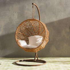 Xích đu đôi mây nhựa hình cầu TT48 Xích đu đôi mây nhựa hình cầu TT48