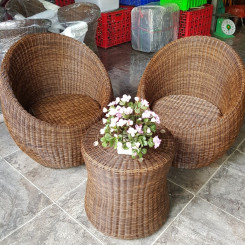 Bộ bàn ghế Cafe mây nhựa TT98 Bộ bàn ghế Cafe mây nhựa TT98