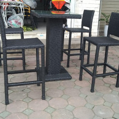 Bộ bàn Bar mây nhựa GQB02 Bộ bàn Bar mây nhựa GQB02