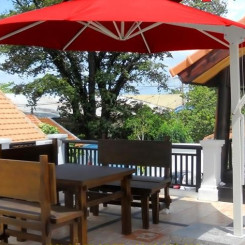 Ô cafe lệch tâm tròn 3.7m Ô cafe lệch tâm tròn 3.7m