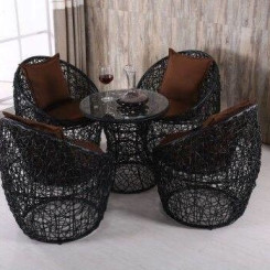 Bộ bàn ghế Cafe mây nhựa TT98 Bộ bàn ghế Cafe mây nhựa TT98
