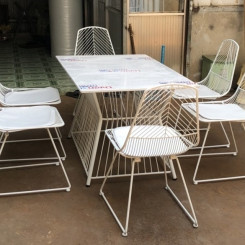 Bộ bàn ghế sắt uốn trái tim TT50 Bộ bàn ghế sắt uốn trái tim TT50
