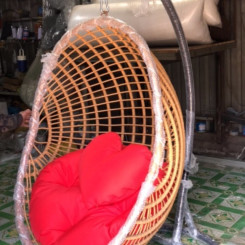 Xích đu lồng mây nhựa TT55 đơn độc đáo Xích đu lồng mây nhựa TT55 đơn độc đáo