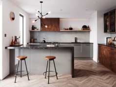 Làm đẹp không gian phòng bếp với thiết kế quầy bar hiện đại