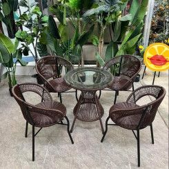 Ghế dài mây nhựa bập bênh thư giãn Ghế dài mây nhựa bập bênh thư giãn