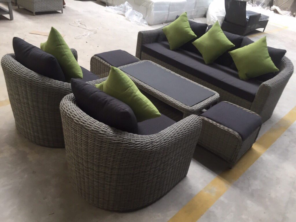 Bàn ghế Sofa mây nhựa