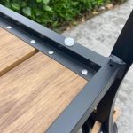 Bộ bàn ghế Polywood 4 ghế vân gỗ