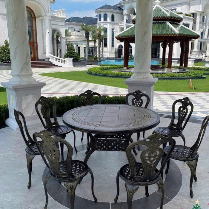 Bộ bàn ghế cafe nhôm đúc BGMN21