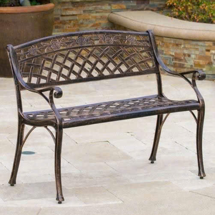 Ghế công viên nhôm đúc 1m