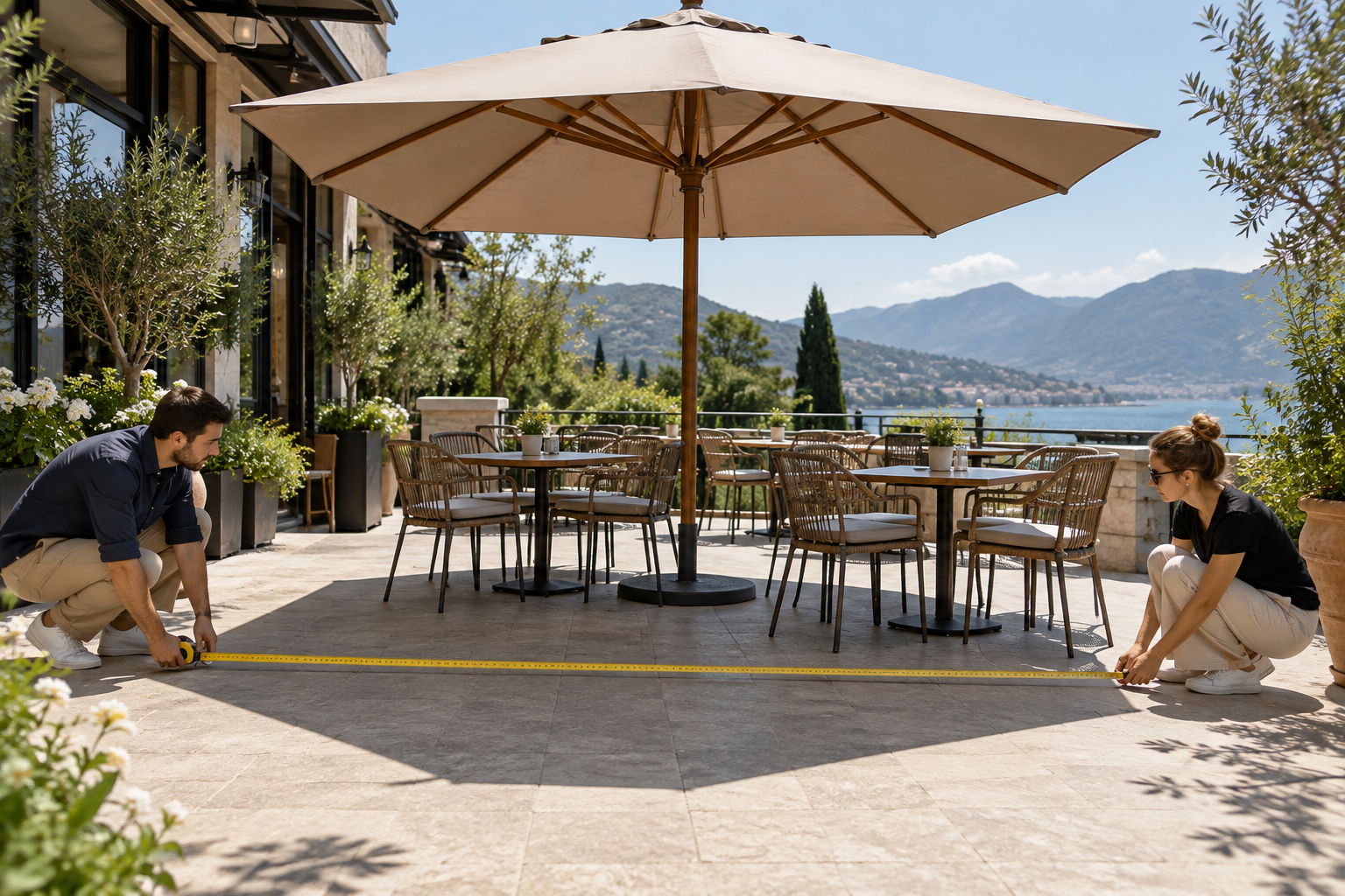 Quy trình khảo sát và tư vấn ô dù cho quán cafe – chi tiết và cách kiểm tra