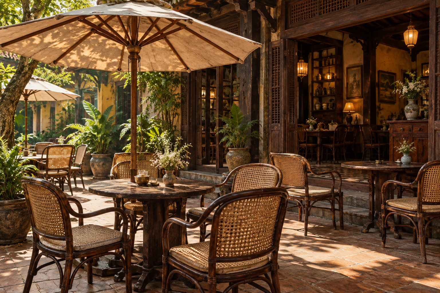 Chọn ô dù cafe cho sân thượng và tầng mái – chi tiết và cách kiểm tra